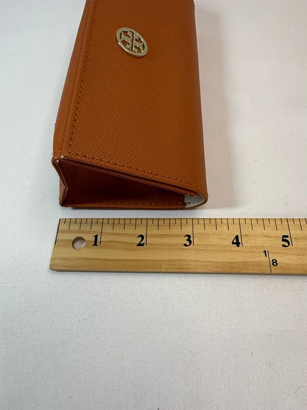Tory Burch Orange Sunglasses Case Duo with Gold Logo